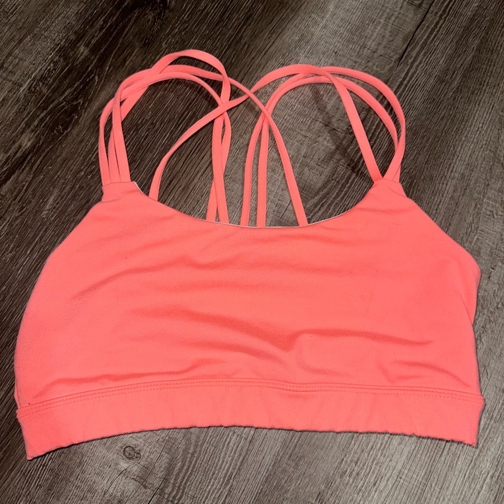 GAP Coral Pink Strappy Sports Bra